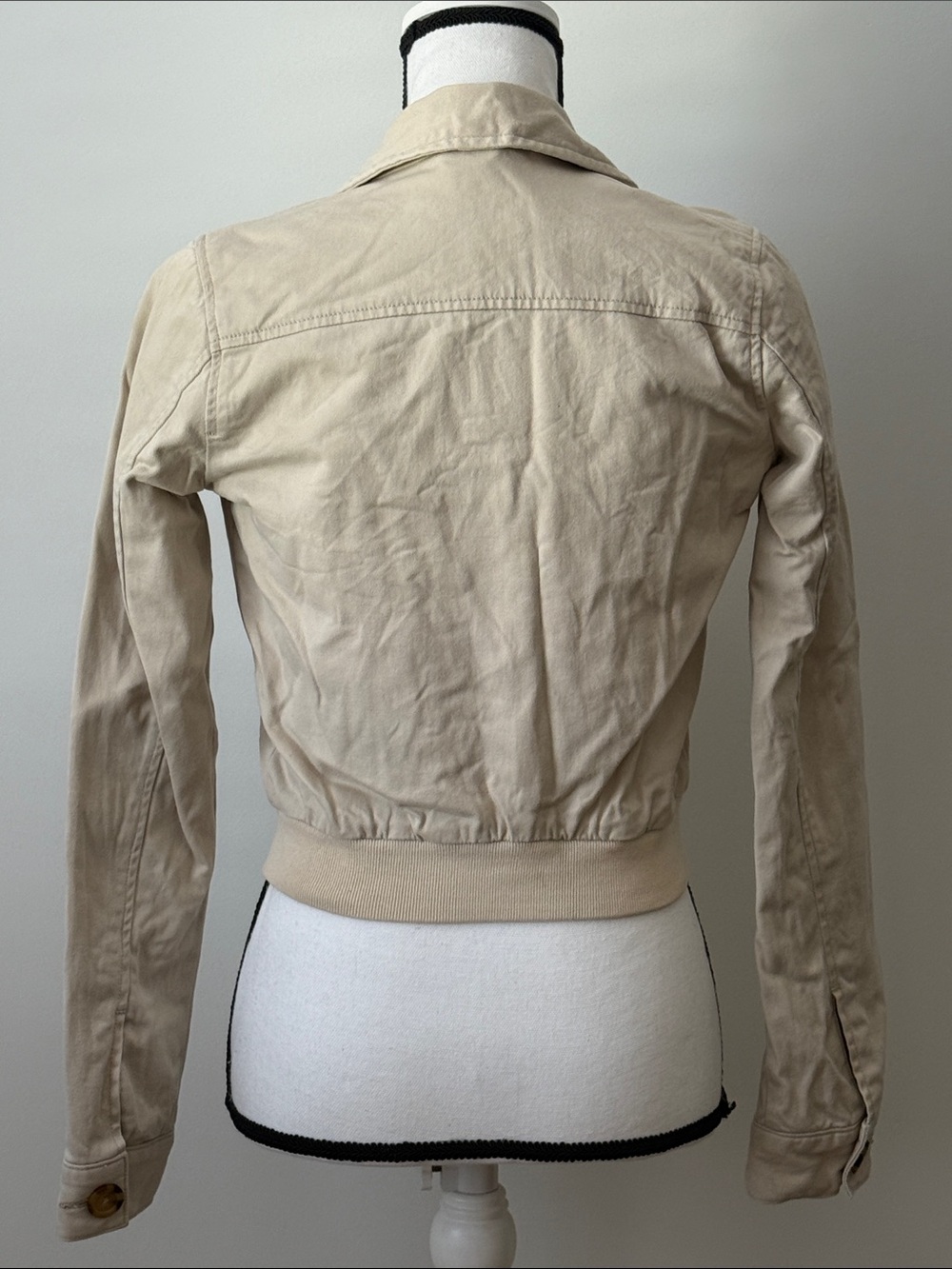 Abercrombie Kids Beige Lightweight Zip Front Jacket, Size Large - Picture 6 of 9